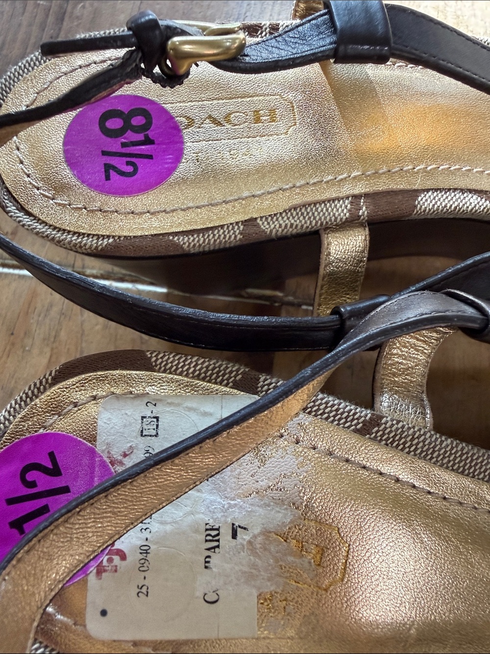 NWT Coach Mollie Platform Wedge Sandals Brown Signature 8.5 - Picture 6 of 8
